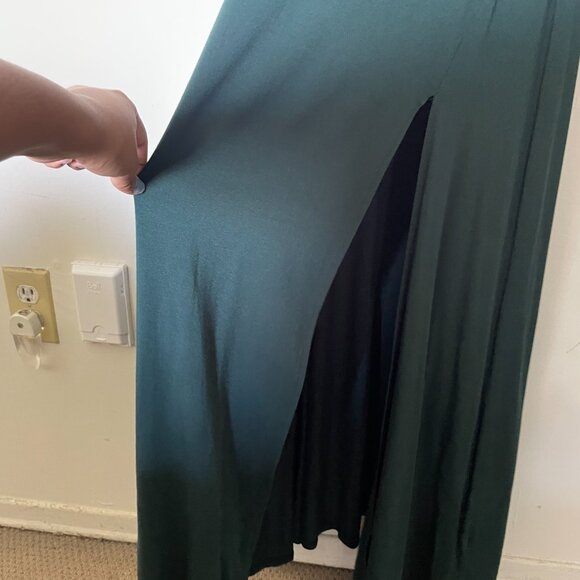 Lulu's "Swept Away" Forest Green Longsleeve Maxi Dress - Picture 6 of 12